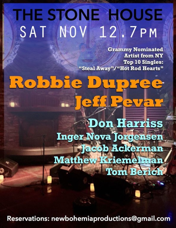 11/12/2016: Robbie Dupree & Jeff Pevar @ The Stone House