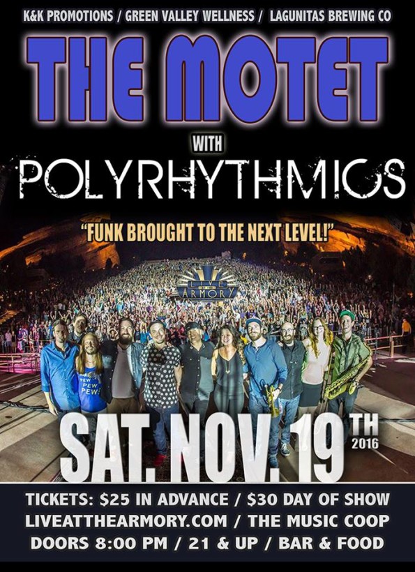 11/19/2016: The Motet w/Polyrhythmics @ The Ashland Armory