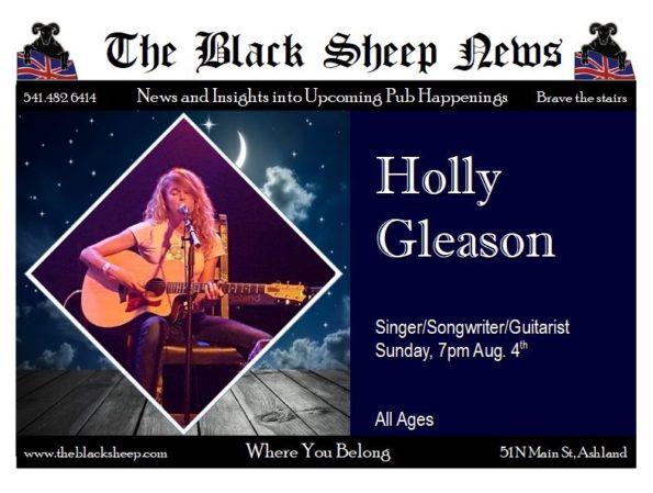 8/4/2019: Holly Gleason @ The Black Sheep (Ashland, OR)