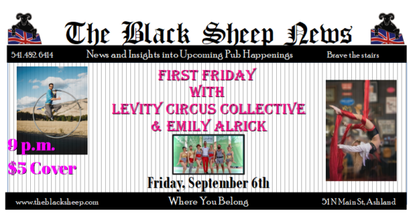 9/6/2019: Levity Circus Collective & Emily Alrick @ The Black Sheep (Ashland, OR)