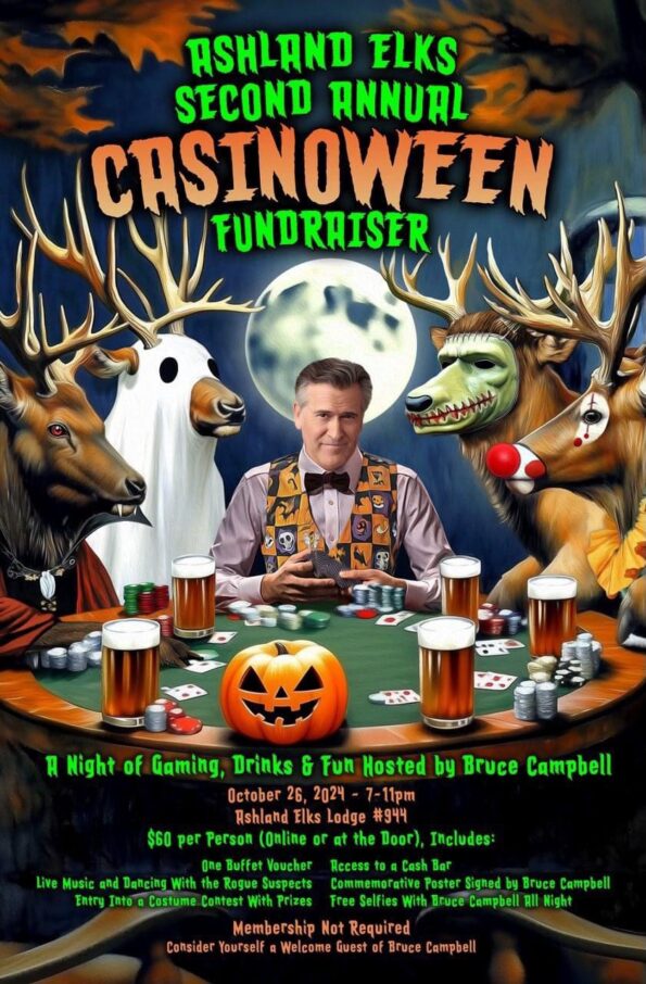 [10/26/2024] Casinoween w/Bruce Campbell @ The Ells Lodge #944 in Ashland, OR.